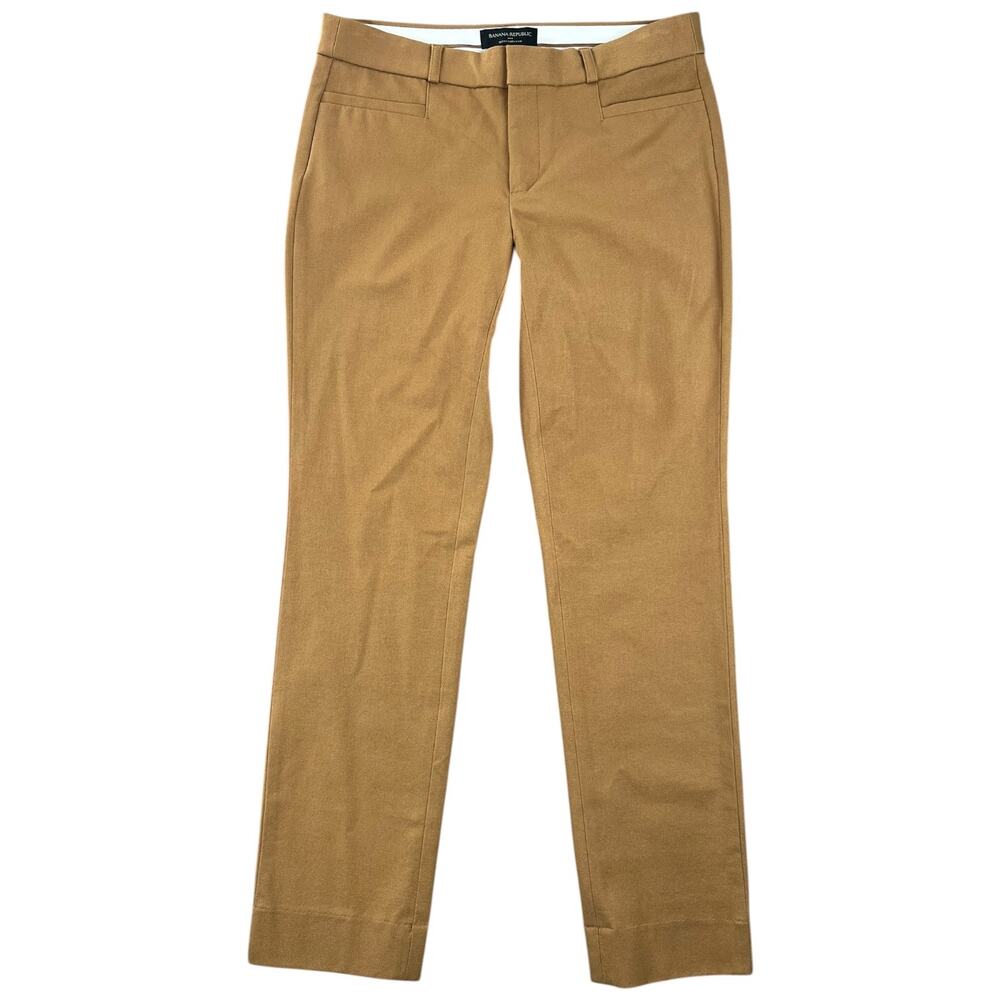 NWT Banana Republic Sloan Curvy Fit Camel Trousers Slim Ankle Dress Pants - 4